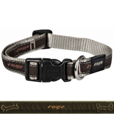 Rogz Jellybean Bronze Bone Dog Collar Size Small (20-31cm) RRP 4.99 CLEARANCE XL 2.99